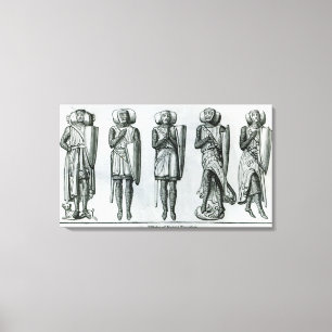 Effigies of Knight Templars Canvas Afdruk