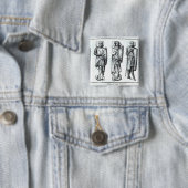 Effigies of Knight Templars Vierkante Button 5,1 Cm (In situ)