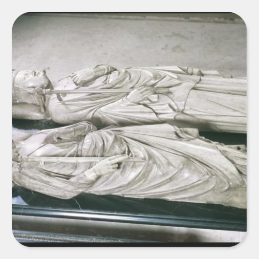 Effigies of Philippe III the Bold and Philippe Vierkante Sticker (Voorkant)
