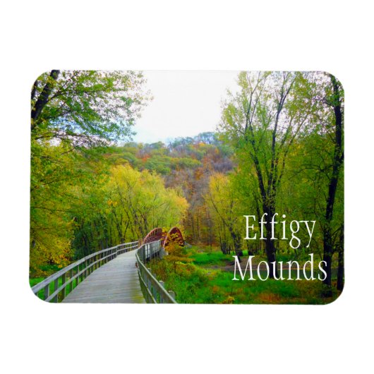 Effigy Mounds Footbridge over Yellow River Magnet Magneet (Horizontaal)