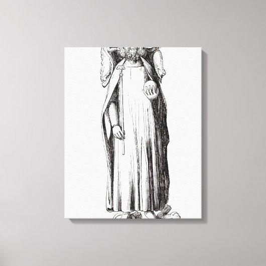 Effigy of Edward II van Gloucester Cathedral Canvas Afdruk (Voorkant)