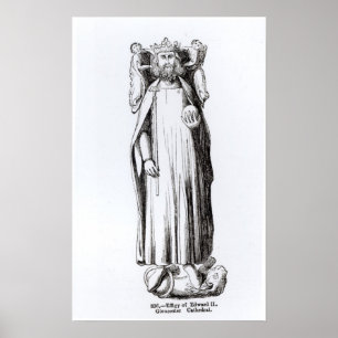 Effigy of Edward II van Gloucester Cathedral Poster