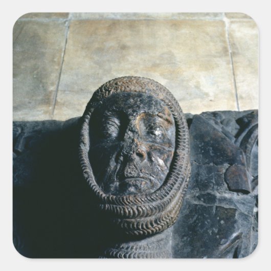 Effigy of William Marshal Earl of Pembroke Vierkante Sticker (Voorkant)