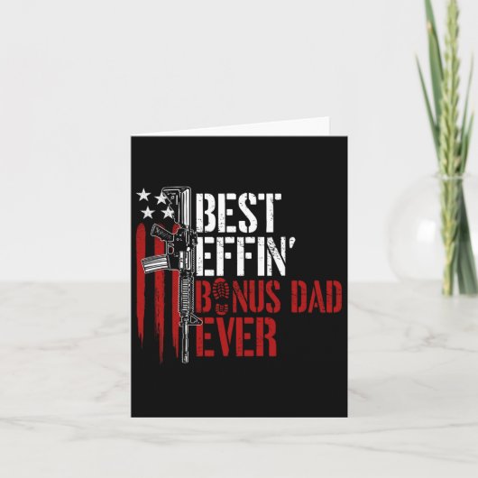 Effin Bonus Papa Ever Papa Vuurwapen Rechten Ameri Kaart (Voorkant)