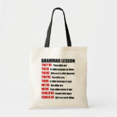 Effin Grammar Lesson Humor, daar zijn ze Tote Bag (Voorkant)