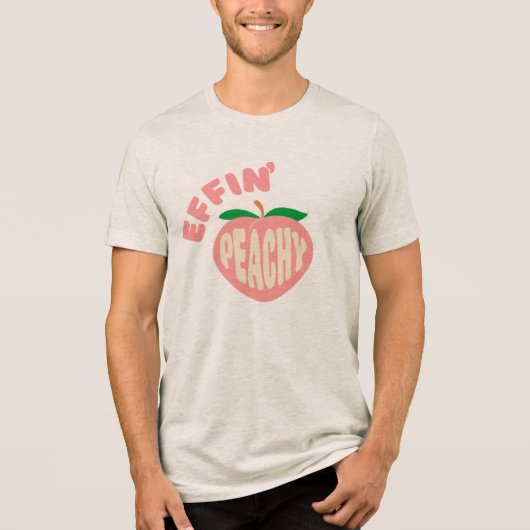 Effin 'Perzik Sarcasme Grafische T-Shirt (Voorkant)
