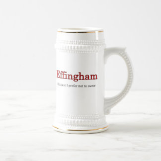 Effingham Stein Red zweert liever niet Bierpul