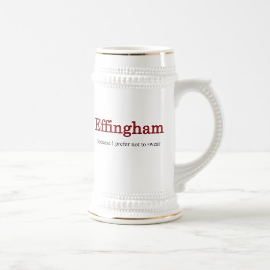 Effingham Stein Red zweert liever niet Bierpul (Rechts)