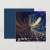 Efflorescentie II Fractal Art Blue & Cream Kaart (Voorkant / Achterkant)