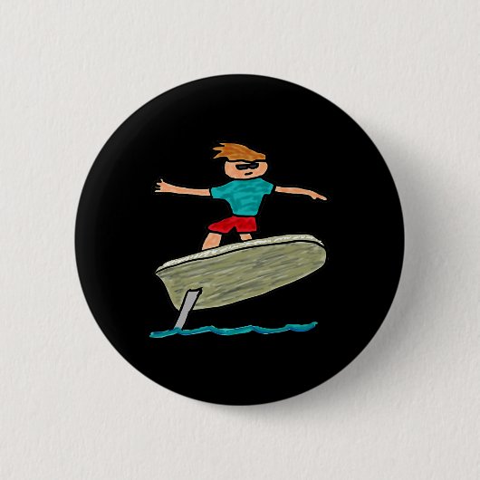 Efoil surfen ronde button 5,7 cm (Voorkant)