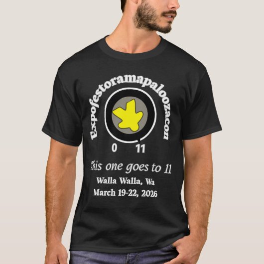 EFORP 11 TShirt Geel Meeple Donker Shirt (Voorkant)