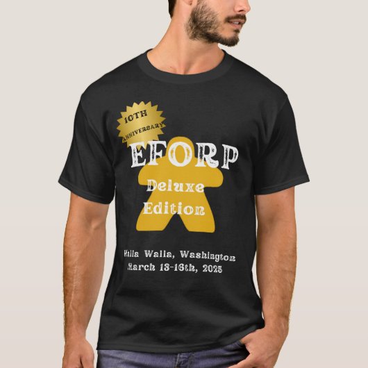EFORP 2025 10e Jubileum Deluxe Edition Geel T-shirt (Voorkant)