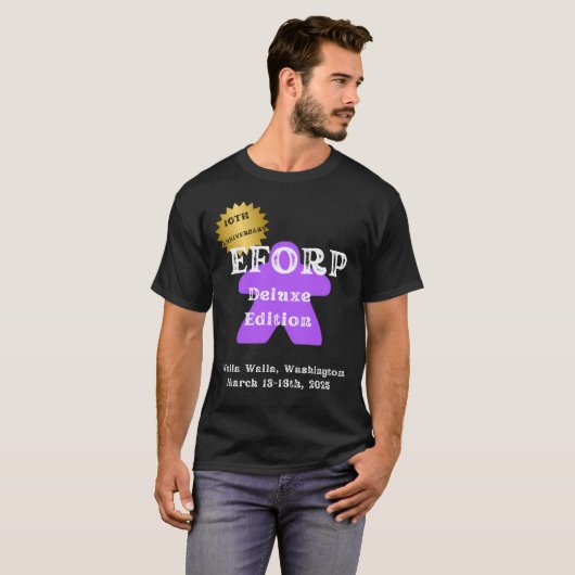 EFORP 2025 10e Jubileum Deluxe Edition Paarse T-shirt (Voorkant volledig)
