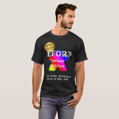 EFORP 2025 Officiële Rainbow Meeple T-shirt (Voorkant volledig)