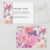 EFRO Floral Butterfly Sympathie Funeral Dank u Notitiekaartje (Voorkant / Achterkant)