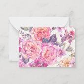 EFRO Floral Butterfly Sympathie Funeral Dank u Notitiekaartje (Achterkant)