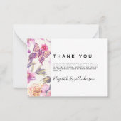 EFRO Floral Butterfly Sympathie Funeral Dank u Notitiekaartje (Voorkant)