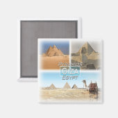 EG0063 Afrika, Egypte, Caïro, Gizeh-piramide, Koel Magneet (Voorkant / Achterkant)