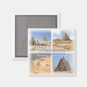 EG0064 Afrika, Egypte, Caïro, Gizeh-piramide, Koel Magneet (Voorkant / Achterkant)