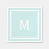Eg Blue Custom Monogram van Modern Stylish Robin Servet (Voorkant)