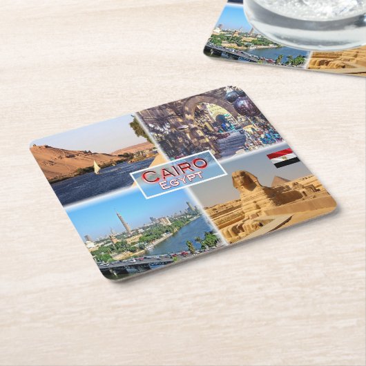 EG Cairo - Nile - Khan el Khalili - Kartonnen Onderzetters (Schuin)