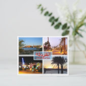 EG Egypte - Hurghada bij nacht - Rood Zee - El Pis Briefkaart (Staand voorkant)