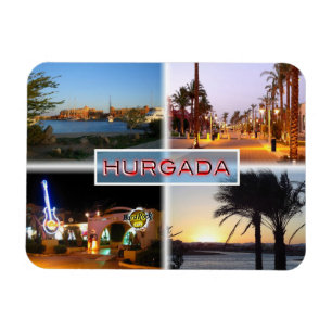 EG Egypte - Hurghada door Night - Red Zee - El Pis Magneet