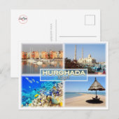 EG Egypte - Hurghada - rood zee - Briefkaart (Voorkant / Achterkant)