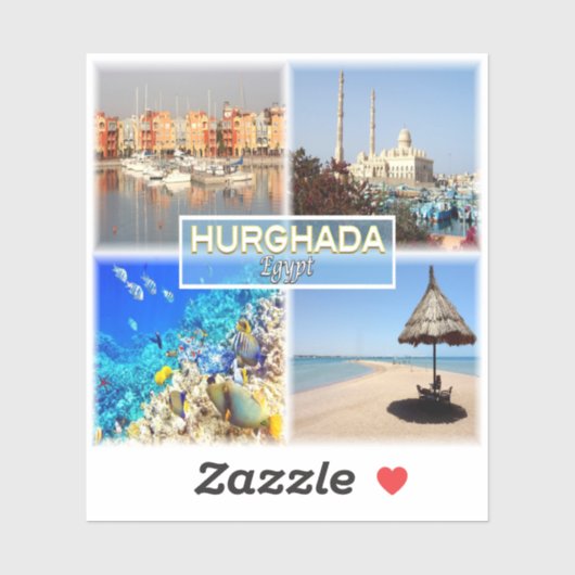 EG Egypte - Hurghada - rood zee - Sticker (Vel)