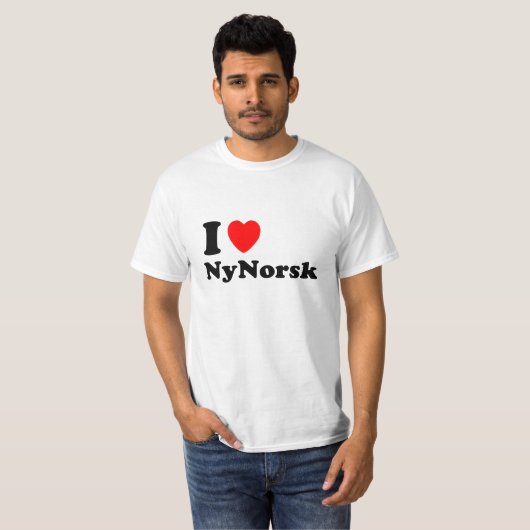 Eg elskar nynorsk t-shirt (Voorkant volledig)