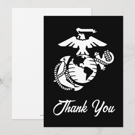 EGA met één kleur - wit Bedankkaart (Voorkant / Achterkant)