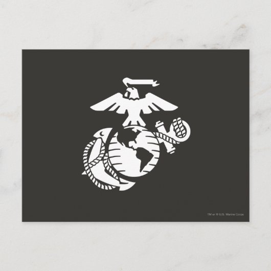 EGA met één kleur - wit Briefkaart (Voorkant)