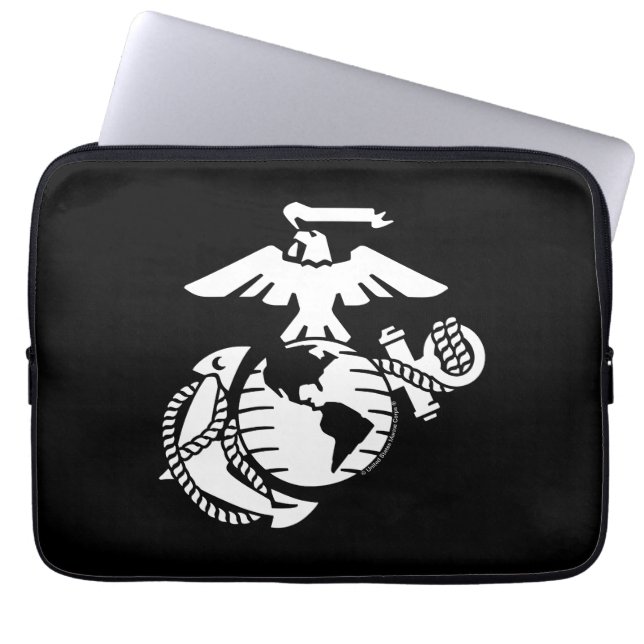 EGA met één kleur - wit Laptop Sleeve (Voorkant)