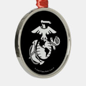 EGA met één kleur - wit Metalen Ornament (Rechts)