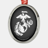 EGA met één kleur - wit Metalen Ornament (Links)