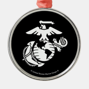 EGA met één kleur - wit Metalen Ornament