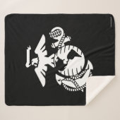 EGA met één kleur - wit Sherpa Deken (Voorkant (horizontaal))