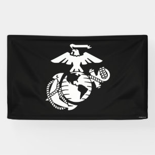 EGA met één kleur - wit Spandoek