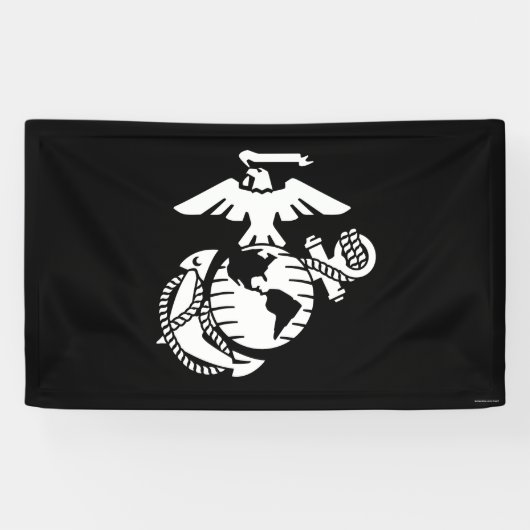 EGA met één kleur - wit Spandoek (Horizontaal)