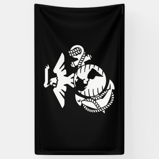 EGA met één kleur - wit Spandoek (Verticaal)