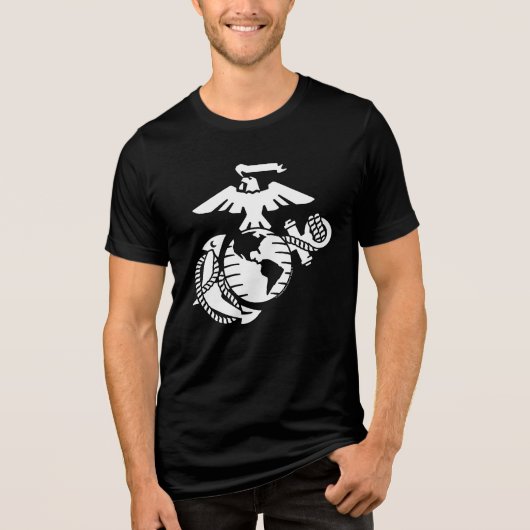 EGA met één kleur - wit Tri-Blend Shirt (Voorkant)