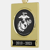 EGA met één kleur - wit Verguld Banner Ornament (Links)