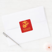 EGA Vietnam Veteran Vierkante Sticker (Envelop)