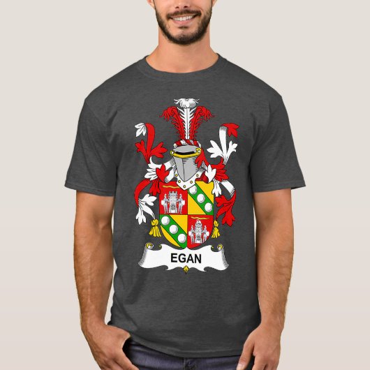 Egan Coat of Arms Family Crest T-shirt (Voorkant)