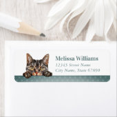 Egeïsche kattenretouradresslabels etiket (Insitu)