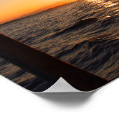 Egeïsche levensstijl op boot bij zonsondergang in poster (Hoek)