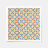 Egeïsche Sinaasappels en citroenen Art Deco Fans Servet (Voorkant)