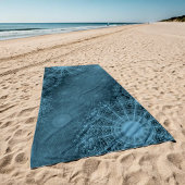 Egeïsche Sprankelende bloemkunst aan de nachtelijk Strandlaken