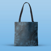 Egeïsche Sprankelende bloemkunst aan de nachtelijk Tote Bag