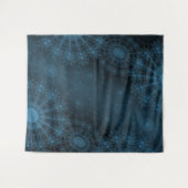 Egeïsche Sprankelende bloemkunst aan de nachtelijk Wandkleed (Voorkant (horizontaal))